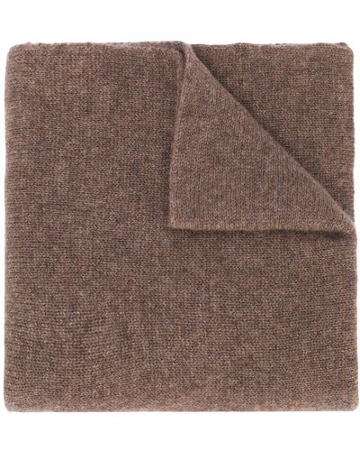 Dell'Oglio Cashmere Knitted Scarf - Brown