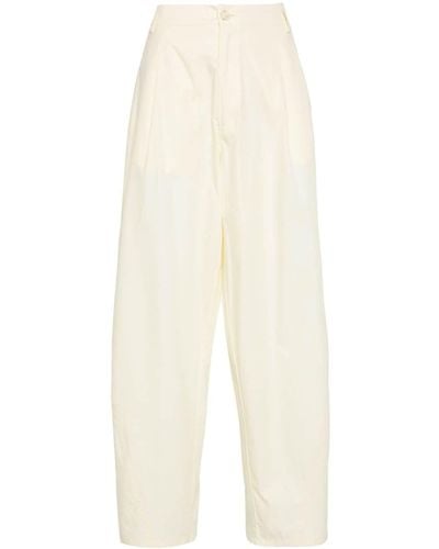DARKPARK Phebe Mid-waist Wide-leg Trousers - White