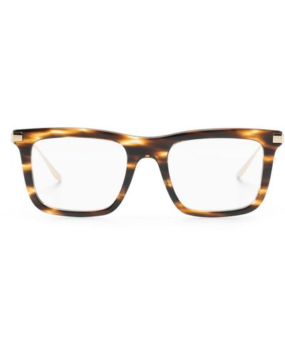Gucci GG14380 スクエア眼鏡フレーム - ブラウン