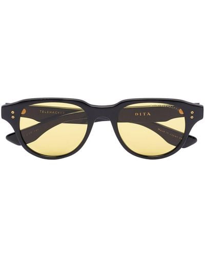 Dita Eyewear Telehacker Sonnenbrille mit rundem Gestell - Schwarz