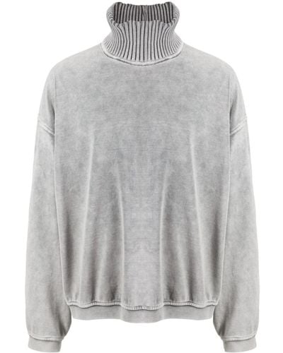 Alexander Wang Roll-neck Drop-shoulder Sweater - Gray