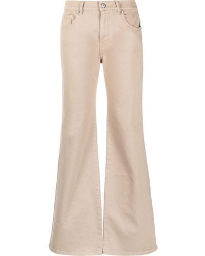P.A.R.O.S.H. Mid-rise Wide-leg Jeans - Natural
