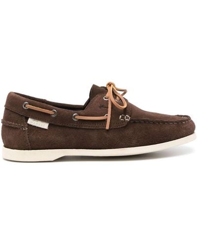 Manebí Hamptons Suede Boat Shoes - Brown