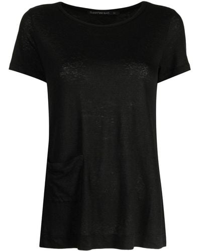 Transit Boat-neck Short-sleeve T-shirt - Black