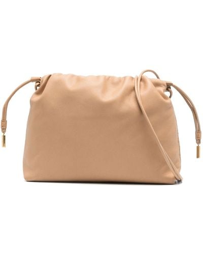 The Row Angie leather cross body bag - Natur
