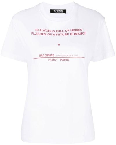 Raf Simons T-shirt à imprimé Tour - Blanc