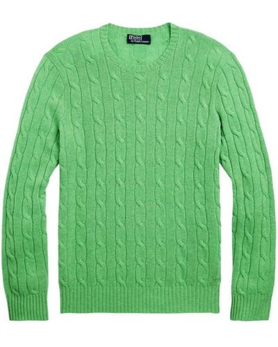 Polo Ralph Lauren Pull en cachemire à tricot torsadé - Vert