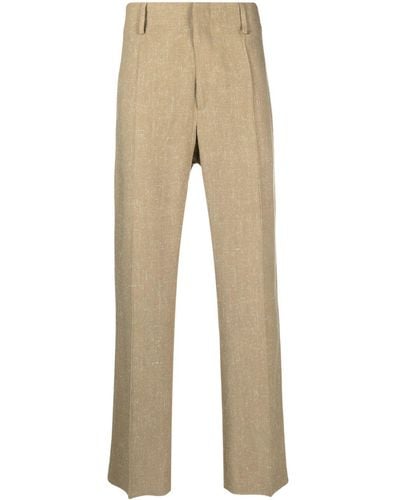 Nanushka Loic Cotton Straight-leg Pants - Natural