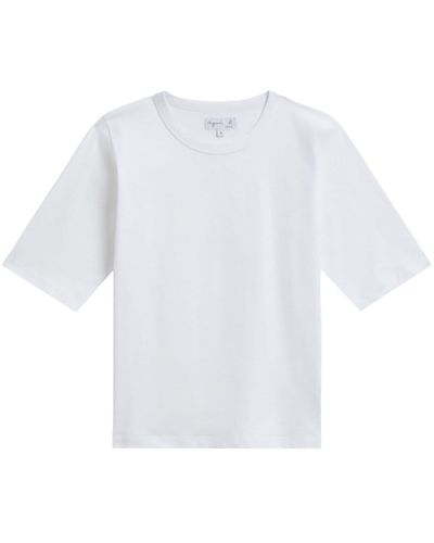 agnès b. Short-sleeved Cotton T-shirt - White
