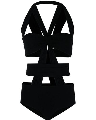 Philosophy Di Lorenzo Serafini Draped Cutout Bodysuit - Black
