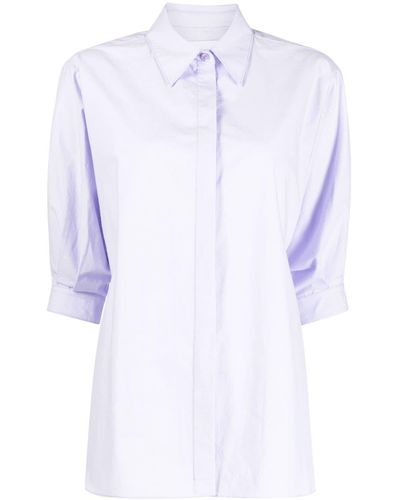 Bondi Born Naxos Puff-sleeve Shirt - White