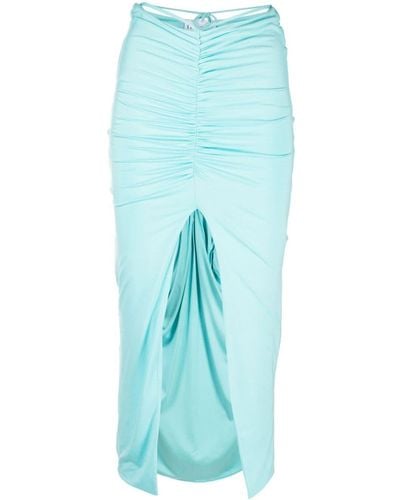 Concepto Ruched High-waisted Skirt - Blue