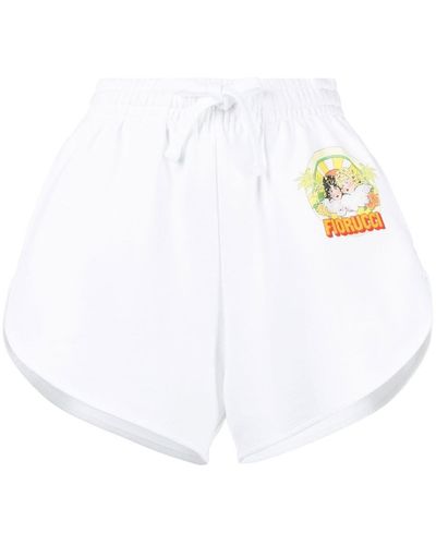 Fiorucci Logo-print Track Shorts - White