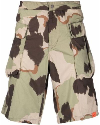 Aspesi Camouflage-print Cargo Shorts - Green