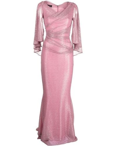 Talbot Runhof Doris Metallic-voile Gown - Pink
