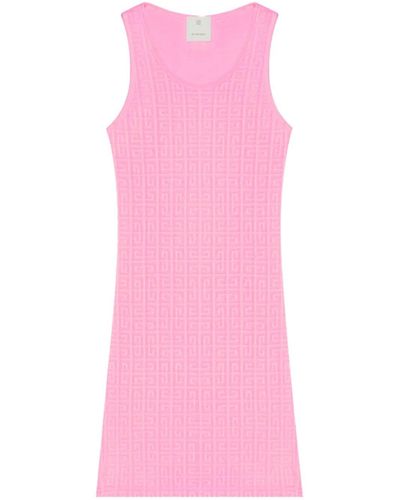 Givenchy Vestido corto 4G con acabado de toalla - Rosa