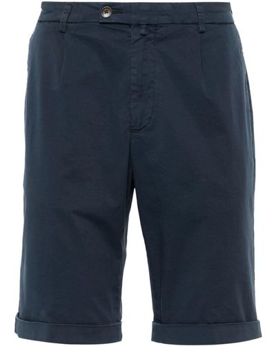Briglia 1949 Darted Cotton Bermuda Shorts - Blue