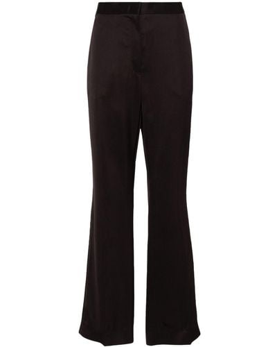 Jil Sander Pressed-crease High-waisted Trousers - Black
