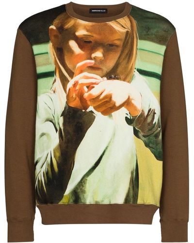 Undercover X Markus Akesson Painterly-print Sweatshirt - Brown