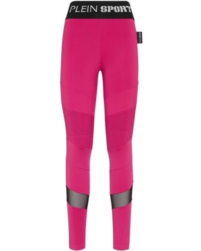 Philipp Plein Logo-waistband leggings - Pink