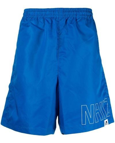 Izzue Shorts mit Logo-Print - Blau