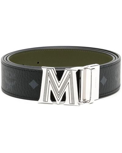 MCM Claus Inlay M Reversible Belt - Green