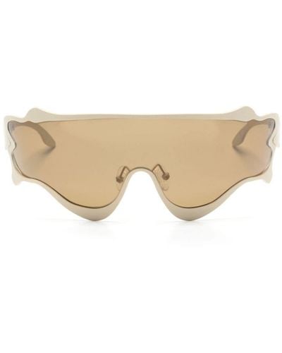Henrik Vibskov Octane Shield-frame Sunglasses - Natural
