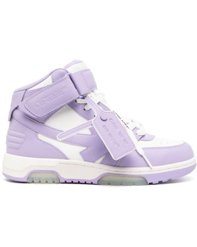 Off-White c/o Virgil Abloh Out Of Office High-top Sneakers - Purple