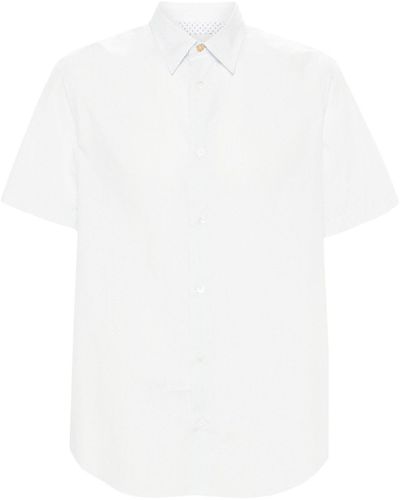 Paul Smith Micro-print Cotton Shirt - White