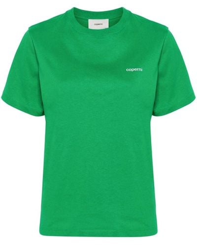 Coperni T-Shirt mit Logo-Print - Grün