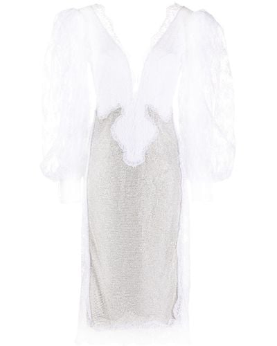 Christopher Kane Lace Bodice Bridal Dress - White
