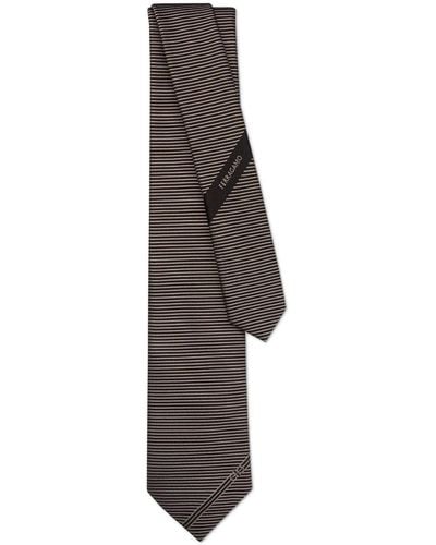 Ferragamo Singapore Jacquard-pattern Tie - Grey