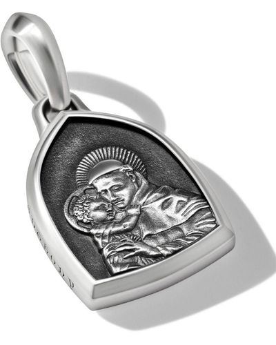 David Yurman St. Anthony ペンダント スターリングシルバー - グレー