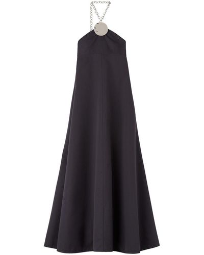 Jil Sander Vestido de fiesta con cuello halter - Azul