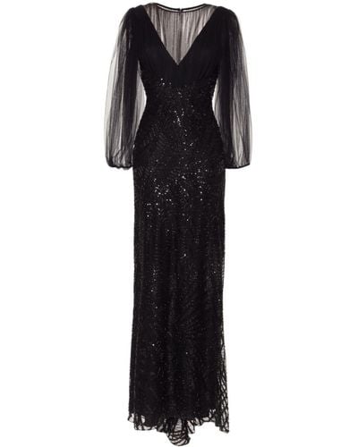 Gemy Maalouf Sequin-embellished Tulle Gown - Black