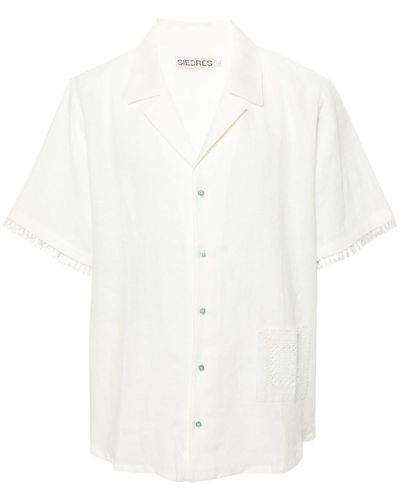 Siedres Tassel-detail Linen Shirt - White