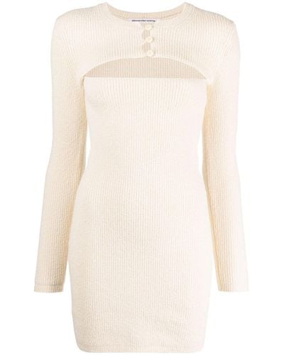 Alexander Wang Cut-out Knitted Minidress - White