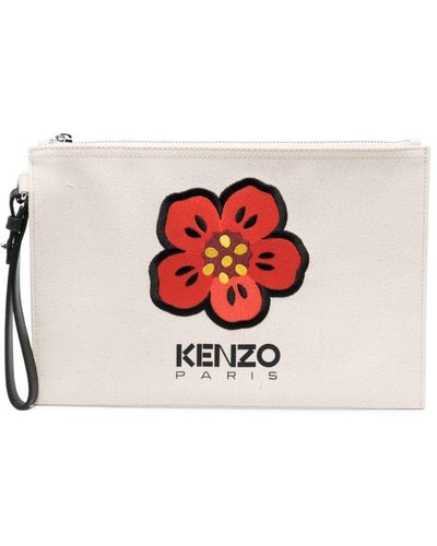 KENZO Boke Flower Clutch Met Bloemen Patroon - Wit
