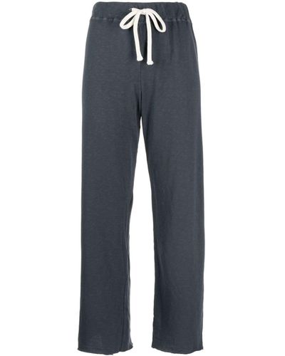 James Perse Garment-dyed Cotton Track Trousers - Blue