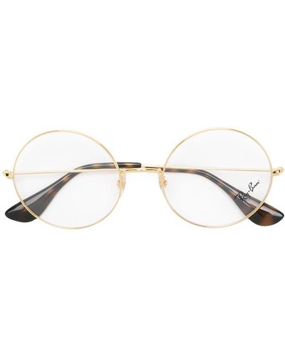 Ray-Ban Brille mit runden Gläsern - Mettallic