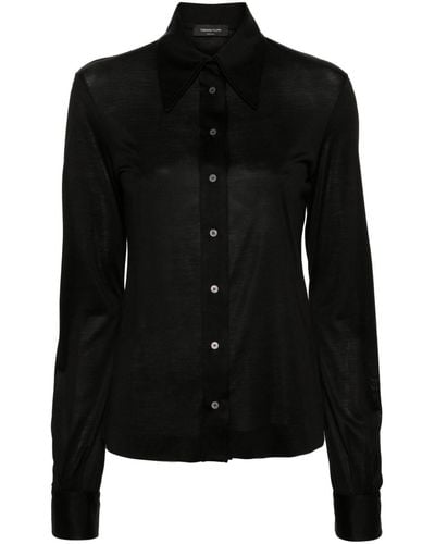 Fabiana Filippi Silk Jersey Shirt - Black