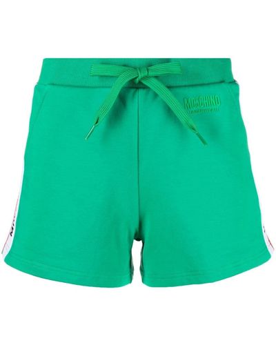 Moschino Short en coton à logo embossé - Vert