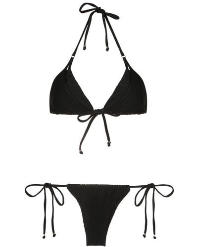 Amir Slama Halterneck Triangle Bikini - Black