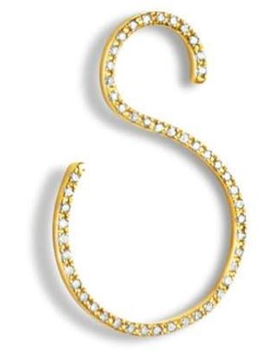 Shihara 18kt Yellow Gold S 01 Diamond Single Earring - White