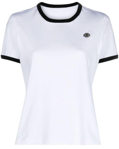 Maje Clover T-Shirt aus Baumwolle - Weiß