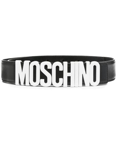 Moschino Gürtel mit Logo-Schnalle - Schwarz