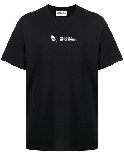 Blood Brother Crosstown コットン Tシャツ - ブラック