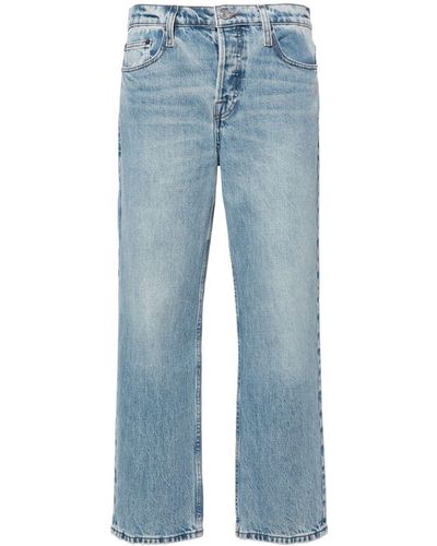 FRAME Halbhohe Slouchy Jeans mit geradem Bein - Blau
