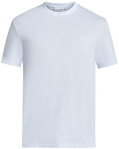 Lacoste Camiseta con logo en el cuello - Blanco