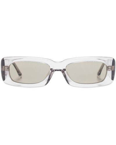 The Attico X Linda Farrow Marfa Rectangle-frame Sunglasses - Natural